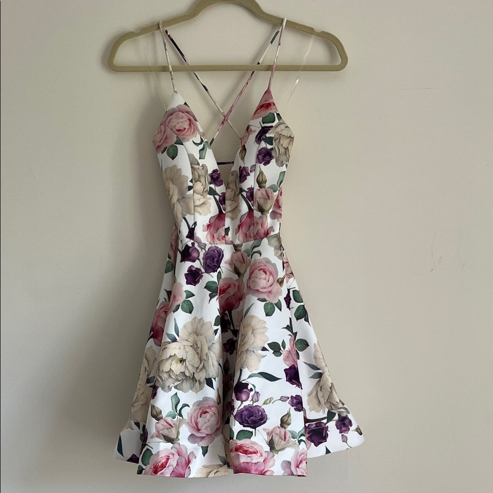 Floral Print Strappy Dress